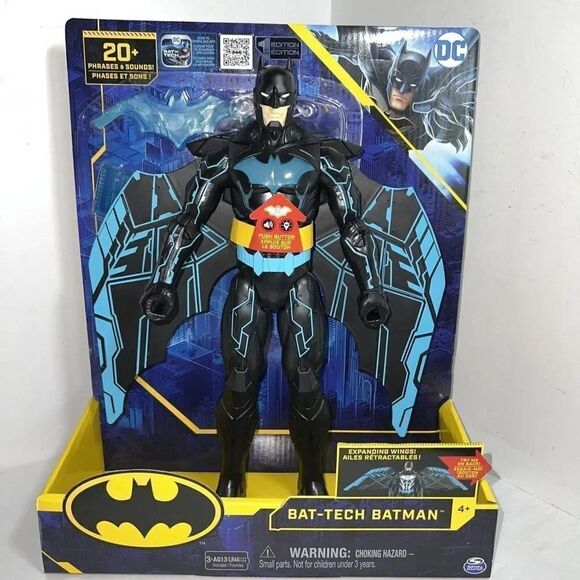 Batman 12 Inch Deluxe Figure Bat-Tech Ages 4+ Toy Play Robot Wings Gotham City - Picture 8 of 11